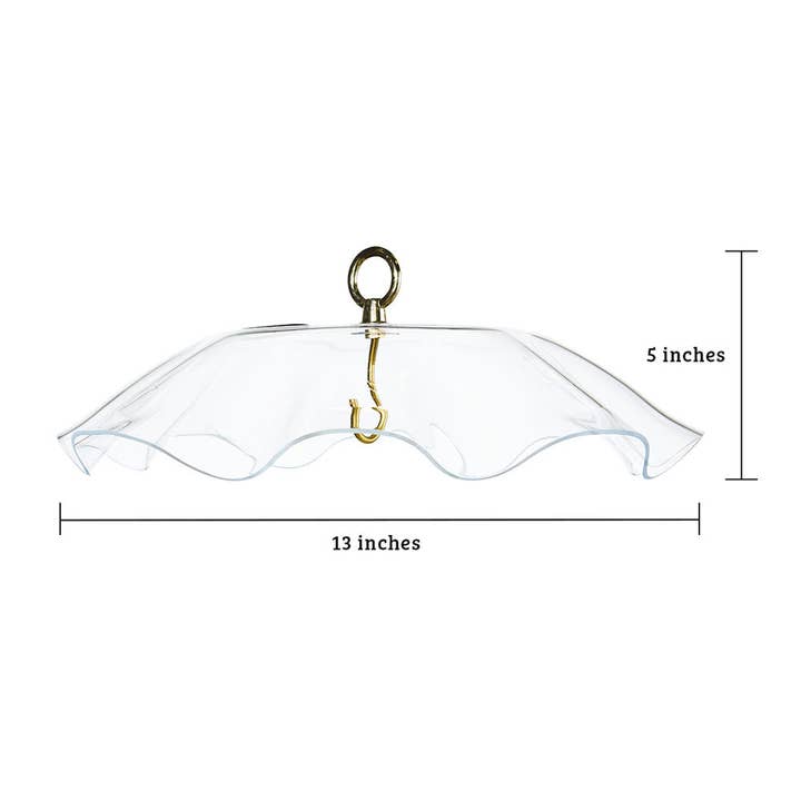 Birds Choice - Wholesale Bird Feeder - Protective Cover for Bird Feeder - Clear with Brass Hardware