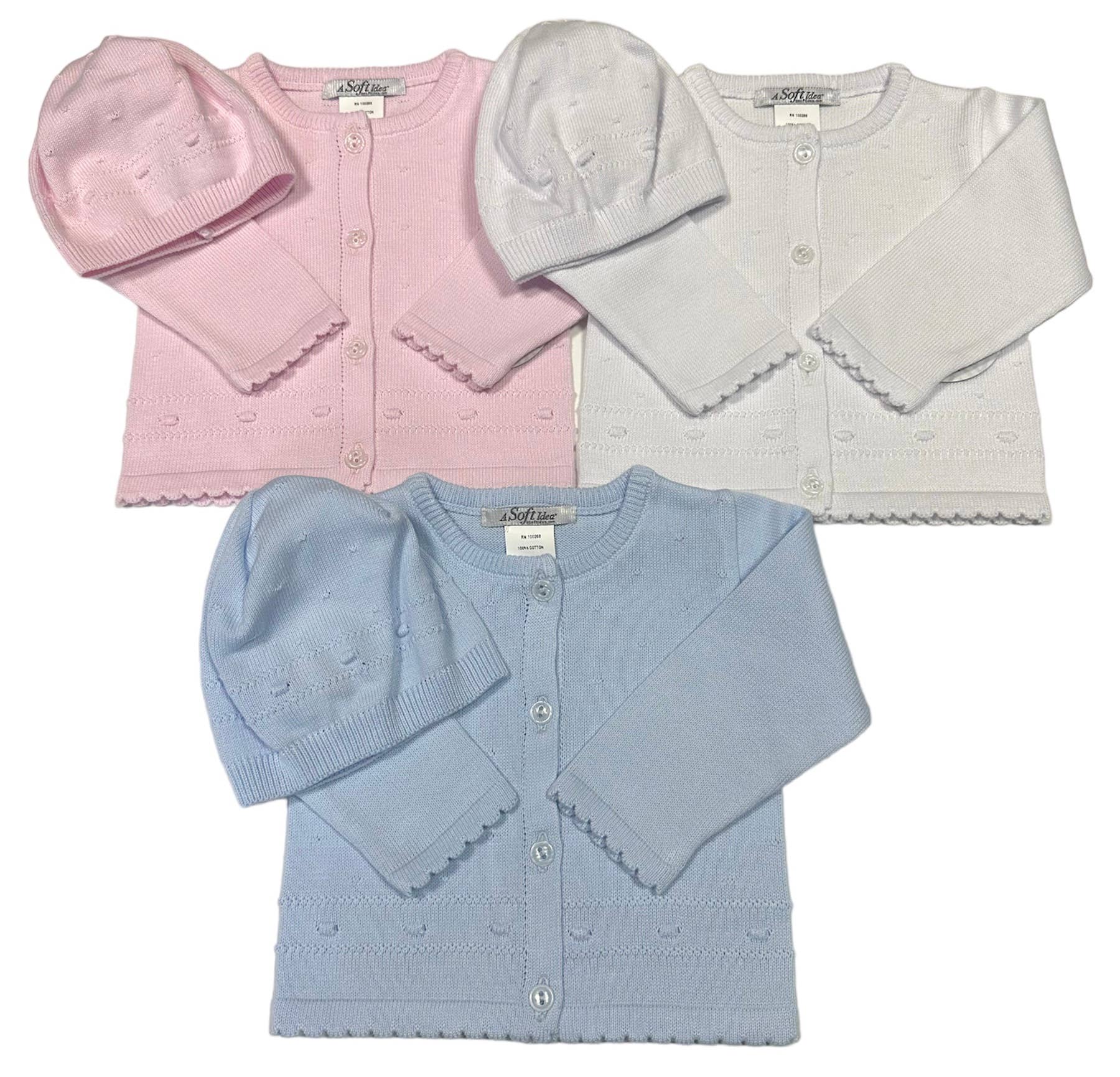 A Soft Idea - Vente Bonnet pour nouveau-né – bébé - 1656 - Bonnet en tricot avec bordure2