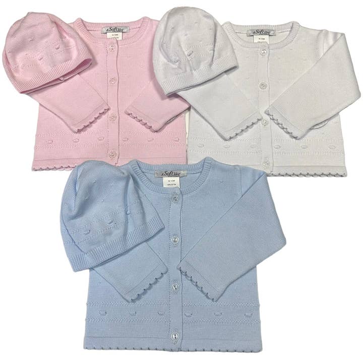 A Soft Idea - Vendita all'ingrosso Cappello - Neonati - 1656 - Cappello in maglia con dettaglio sul bordo2