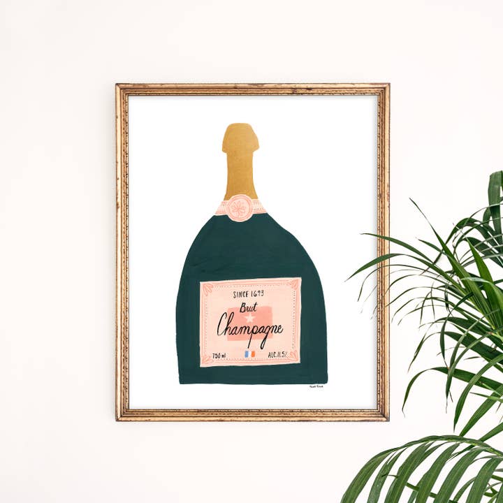"Brut Champagne" Giclée Fine Art Print for wholesale by On Lane Avenue