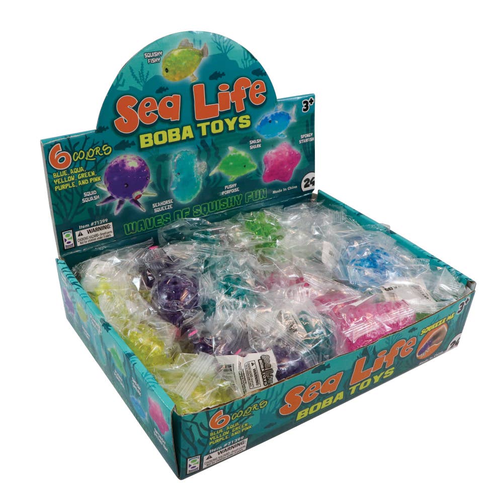 Geddes - Wholesale Squishy Toy - Kids & Baby - Small Sealife Boba Toys 24/display4