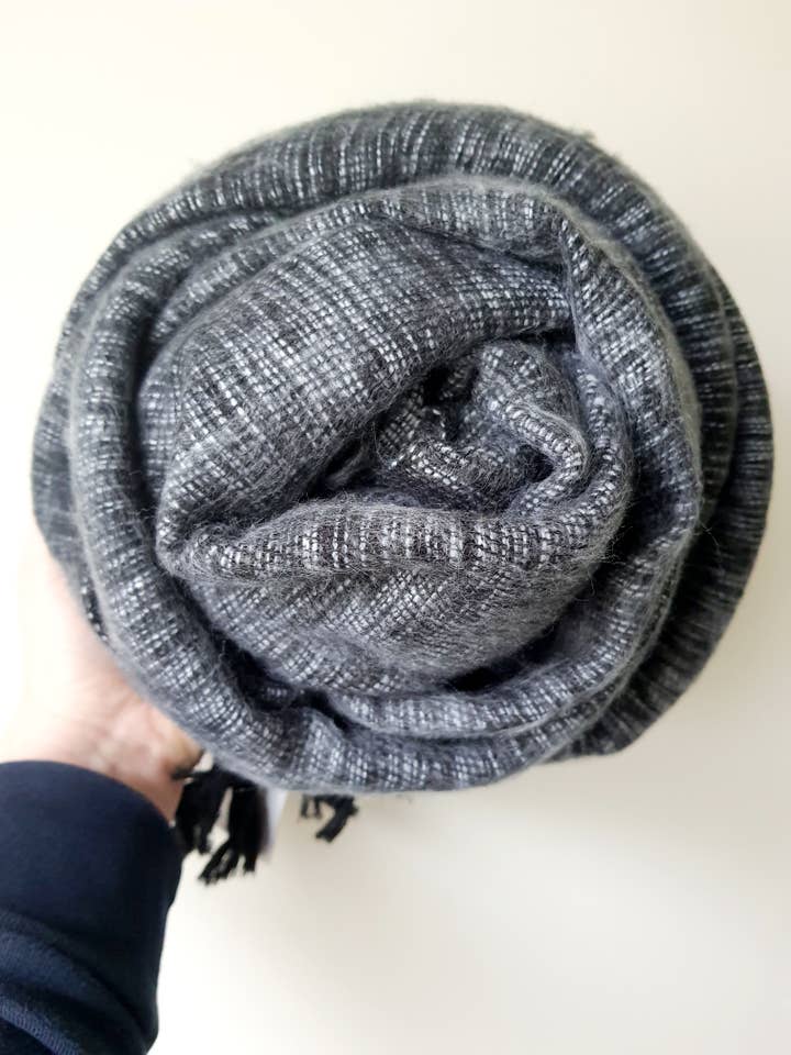 Nepali Shawls - Black and White for wholesale by Cool Trade Winds