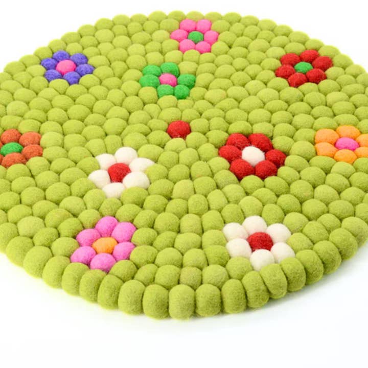 Woollyfelt - Wholesale Chair cushion - Floral Wool Felt Chair Pads: Soft, Durable & Reversible