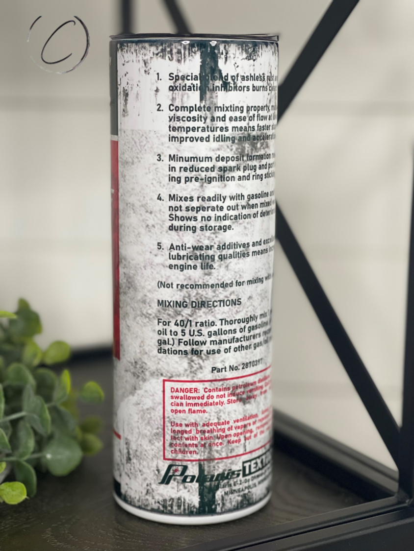 CMD Wholesale - Vente Gourde/bouteille isotherme - Huile de motoneige haute performance 20 oz Gobelet maigre3