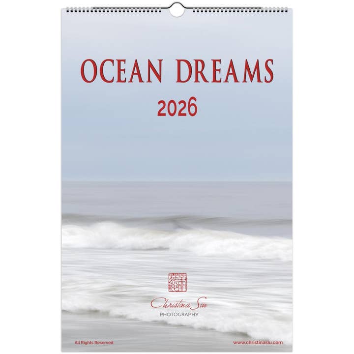 Calendrier mural Ocean Dreams Ledger 2026 (États-Unis et Canada) pour la vente par Christina Siu Photography