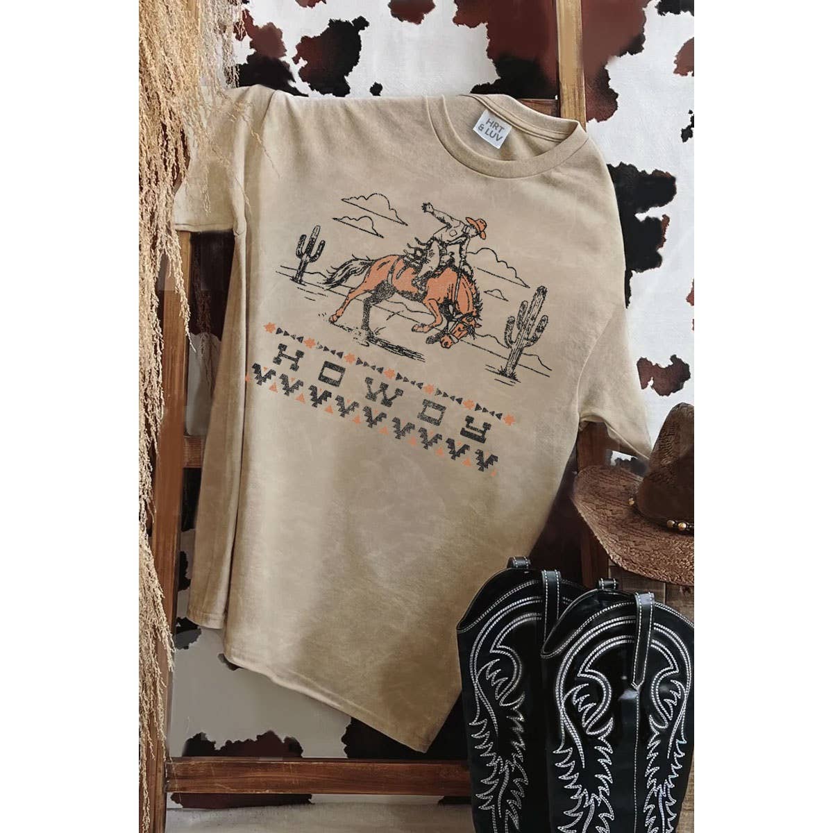 HRTandLUV - Wholesale T-Shirt (Graphic) - Women's - HOWDY MINERAL GRAPHIC TEE0