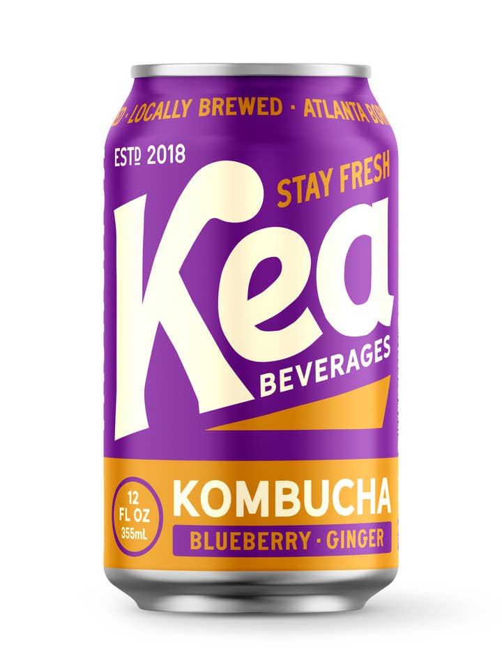 Blueberry Ginger Kombucha for wholesale by Kea Beverages