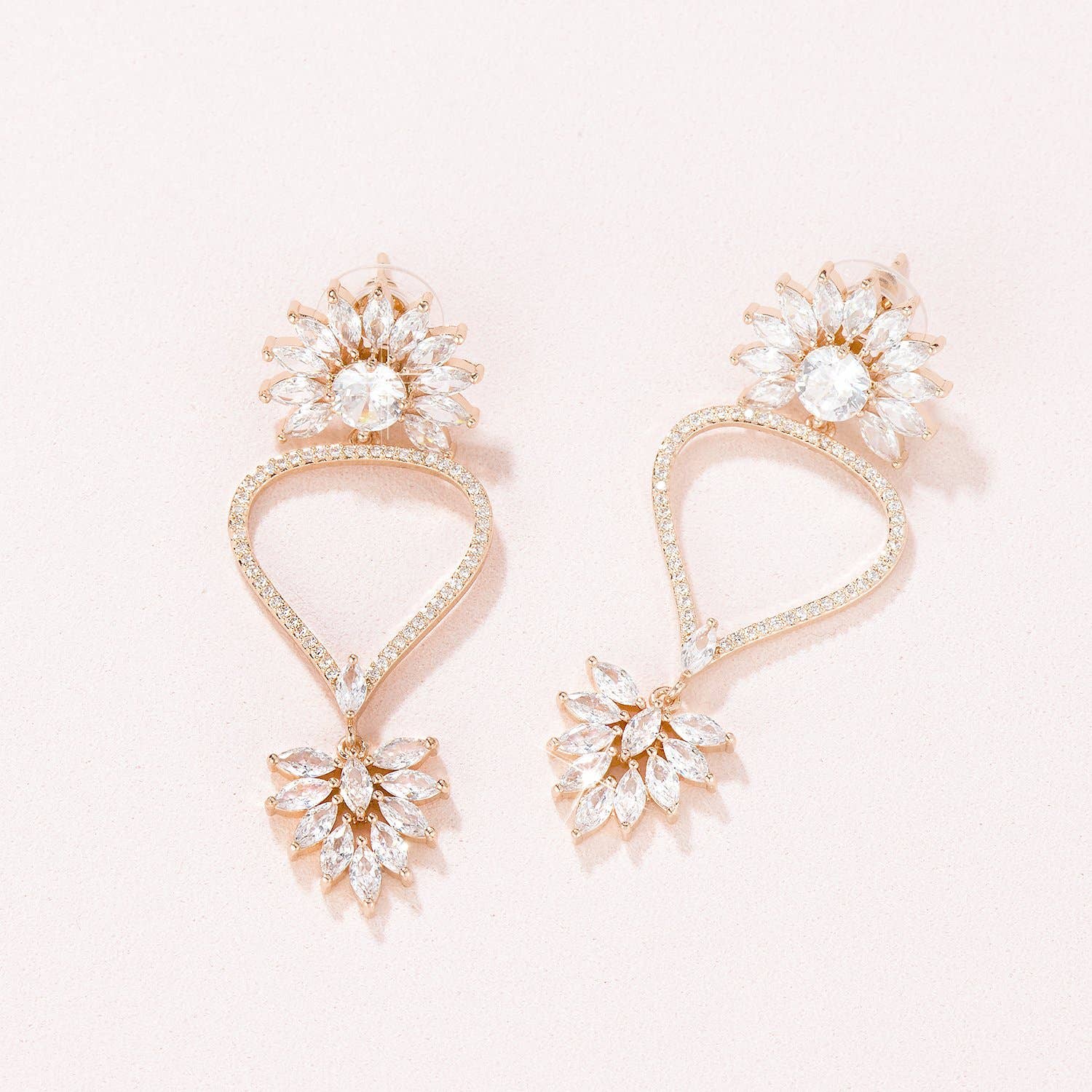 Silver Juno CZ Drop Earrings for wholesale on Faire