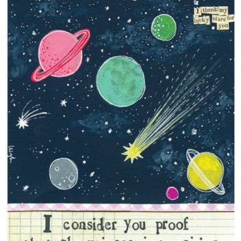 CONSIDER YOU PROOF CELEBRATE GREETING CARD 4.5 x 6.25" for wholesale by Calypso Cards LLC