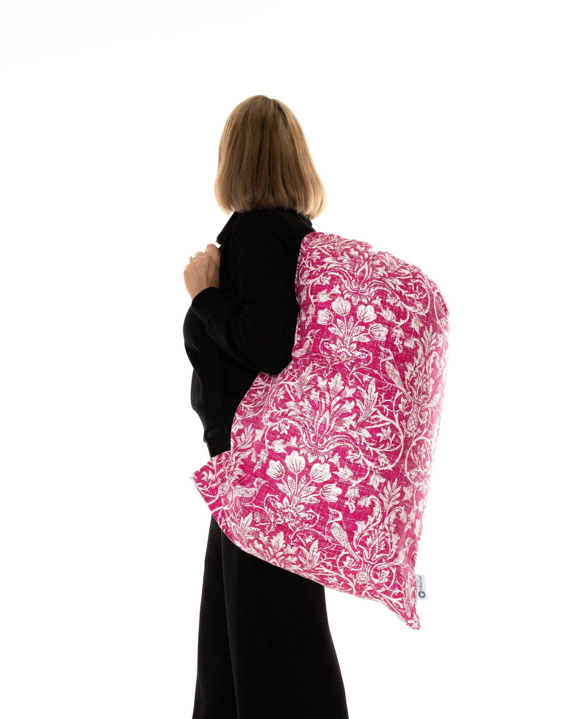 PillowSak - Wholesale Luggage - In the Garden Damask Magenta1