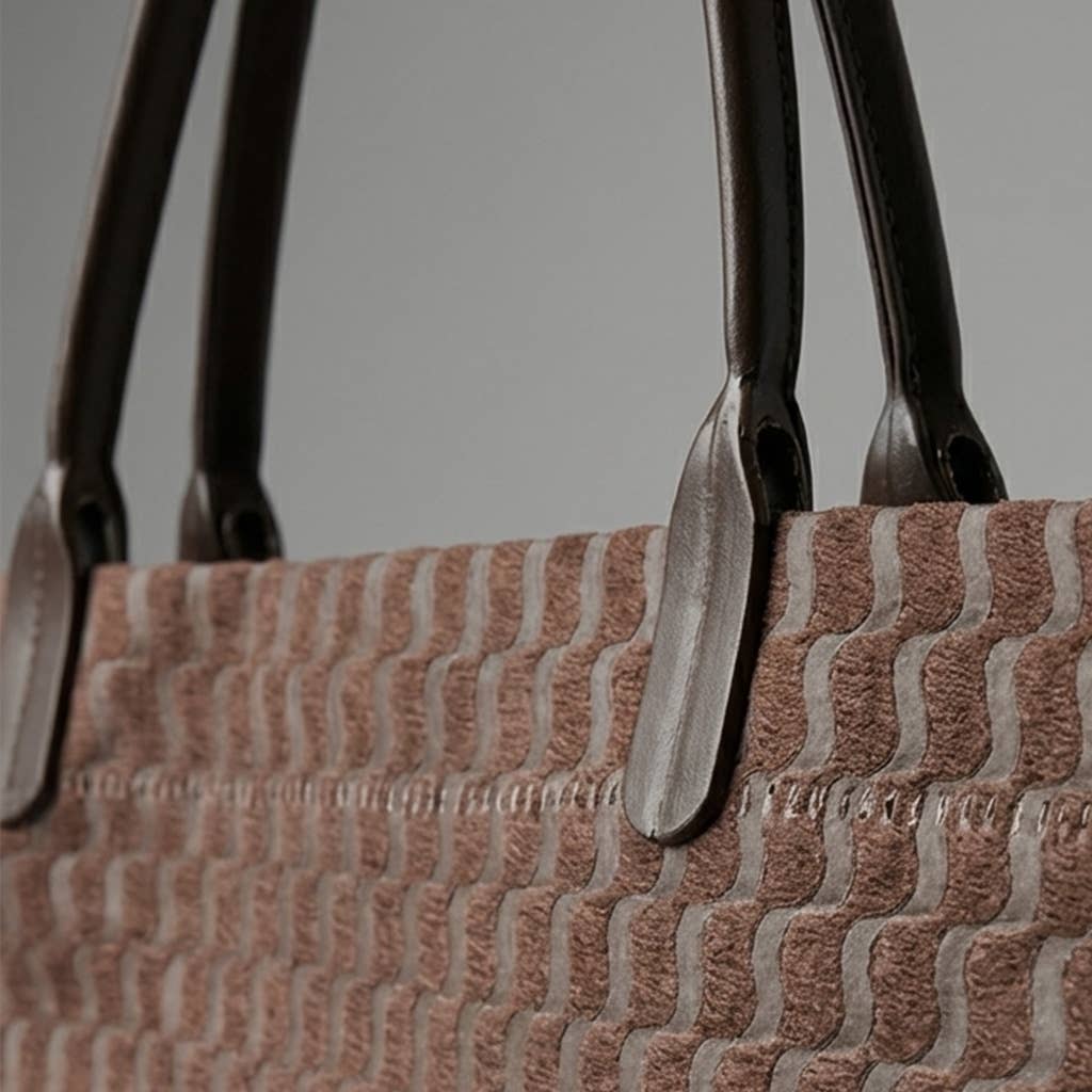 ByHome - Wholesale Gift Bag - 25pcs, 2 Sizes Brown Wavy Woven Pattern Non-woven Gift Bag4