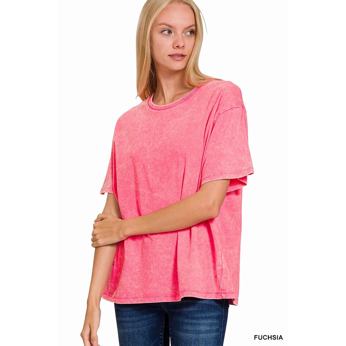 Apolline – T-shirt – Mulher por atacado – TOP DE MANGA CURTA LAVADO ZENANA4