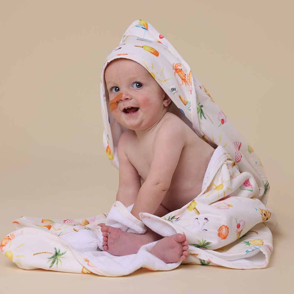 Snuggle Hunny - Wholesale Hooded Towel - Kids & Baby - Beach Fun Organic Hooded Baby Towel2