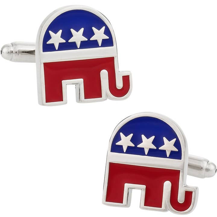 Republikanska GOP Elephant Manschettknappar för wholesale av Cuff-Daddy