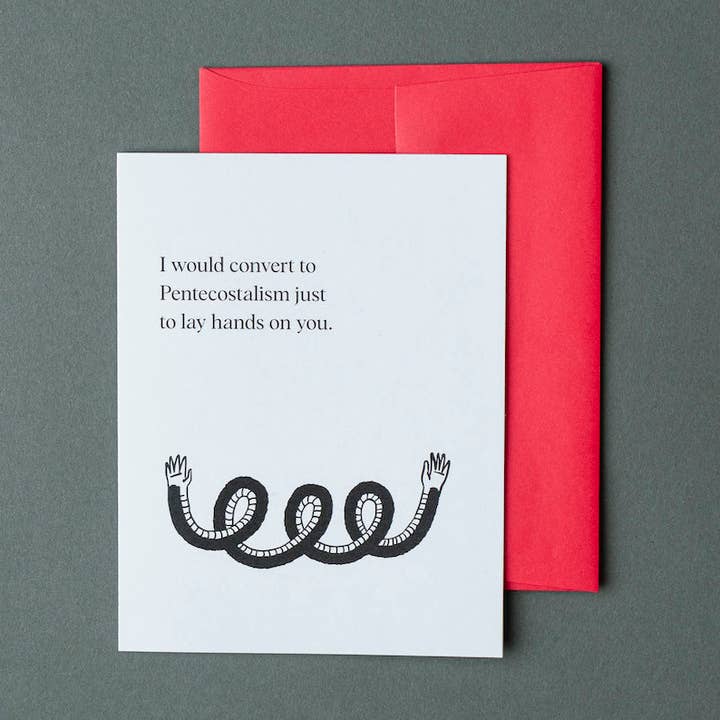 Snake Handling - Haiku Greeting Card for wholesale by Blankenshop