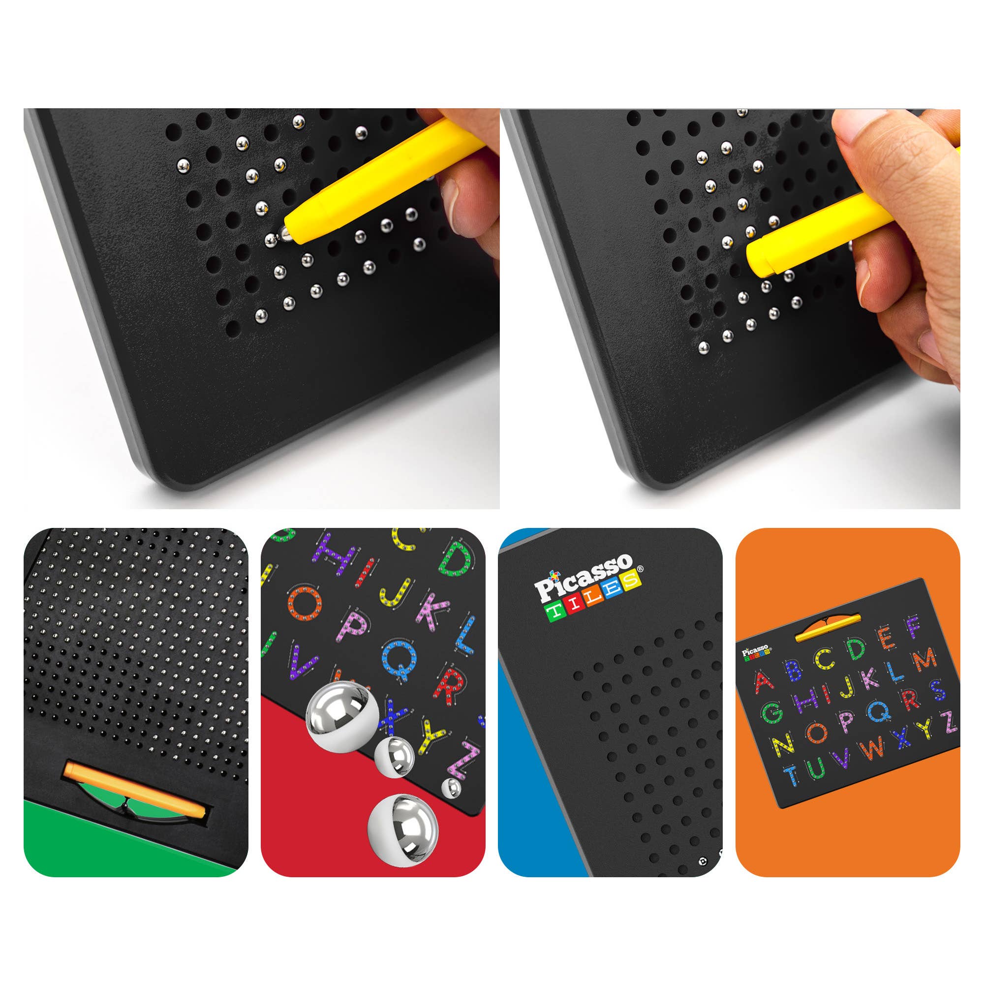 PicassoTiles - Wholesale Building Set - Kids - PicassoTiles Double-Sided Magnetic Drawing Tablet Pad6