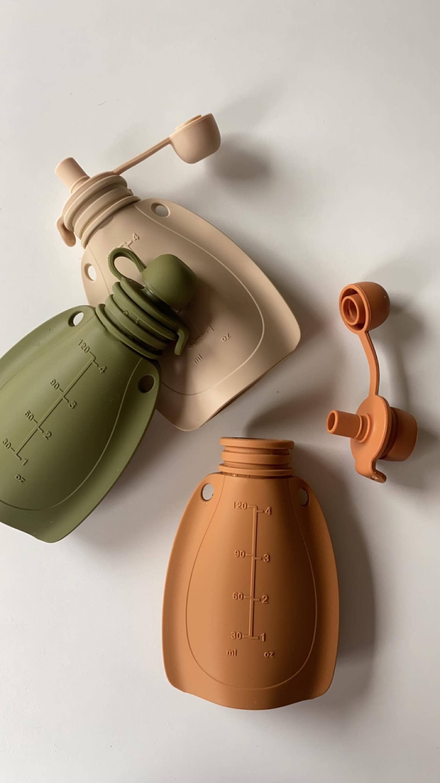 mininor - Vendita all'ingrosso Borraccia per succo/latte - Duo di sacchetti per frullati (Verde muschio/Capriolo)3