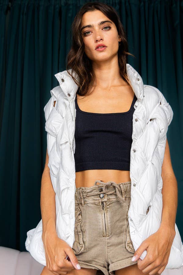 BUCKETLIST INC - Vente Veste sans manches – femme - Veste doudoune boutonnée IT204020