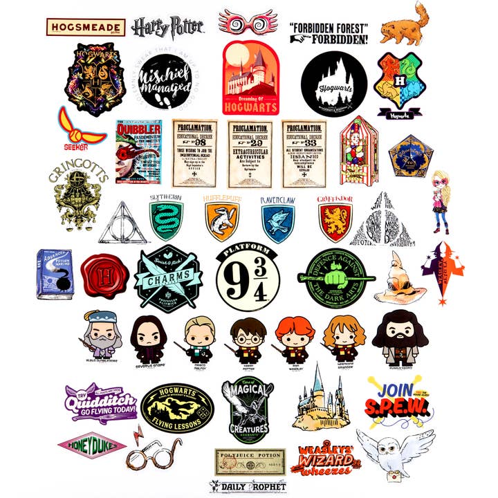 Conquest Journals - Vente Autocollant - Autocollants Harry Potter Transparent Variety (paquet de 50)1