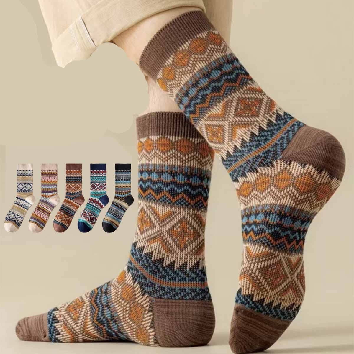 NINEXIS - Vente Chaussettes – unisexe - CWMS03047_CHAUSSETTES HOMME VINTAGE ETHNIQUES EN COTON6