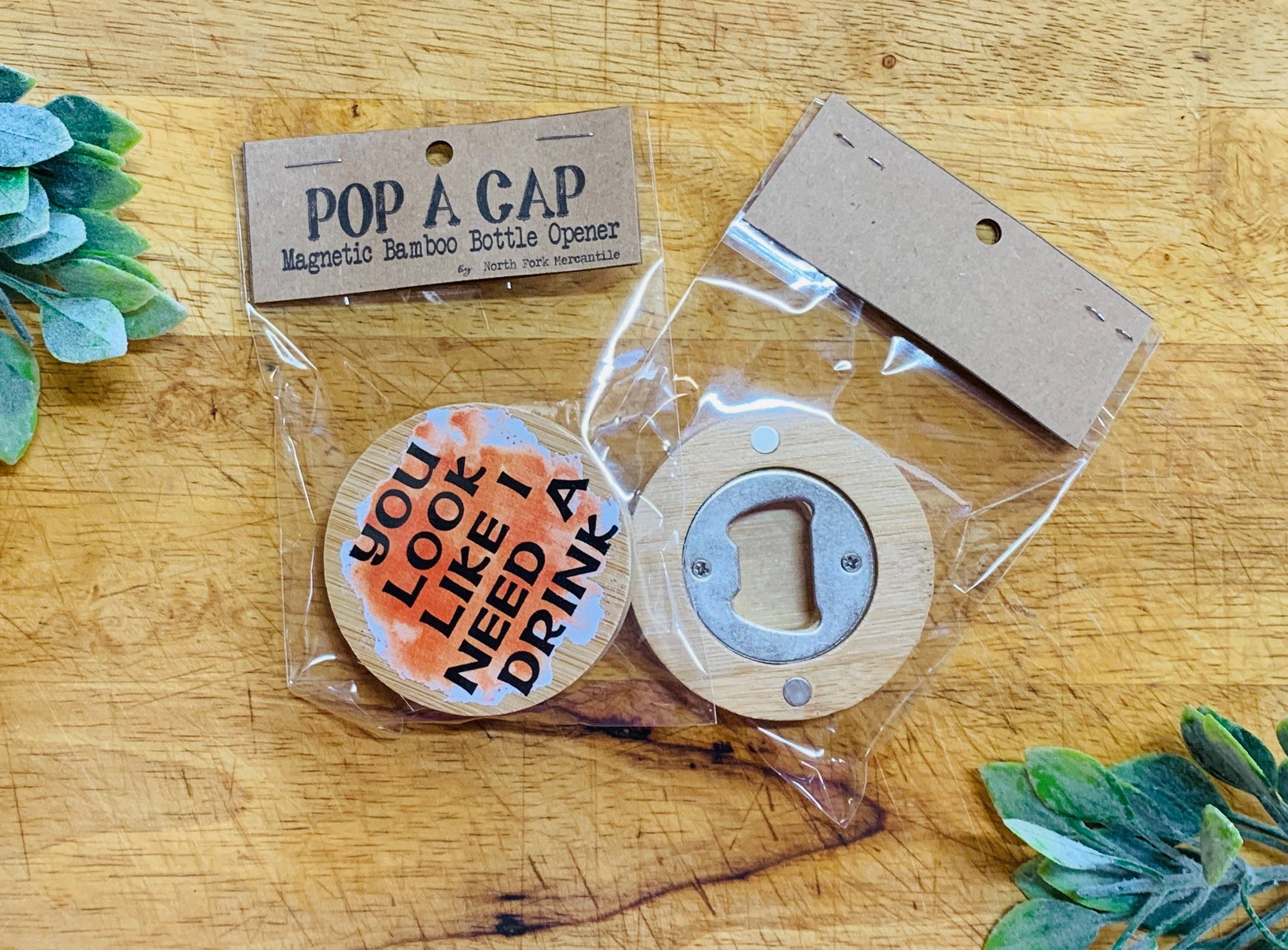 North Fork Mercantile - Vente Ouvre-bouteille/tire-bouchon - Décapsuleur magnétique, Cadeau de bière, Distillerie, Vignoble, Bar1