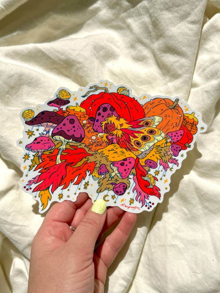 Pumpkin Fairy Large Sticker for wholesale by Natalie Andrewson