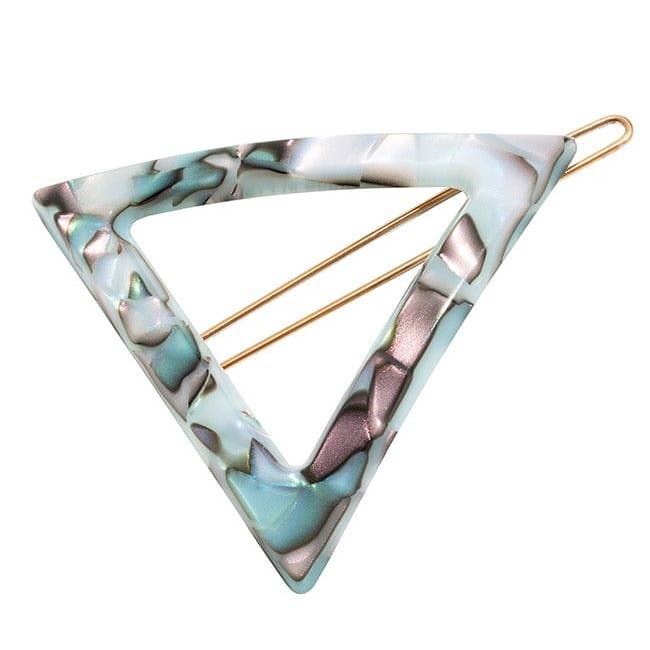 France Luxe/L. Erickson - Wholesale Barrette - Women's - Triangle Cutout Tige Boule - Classic