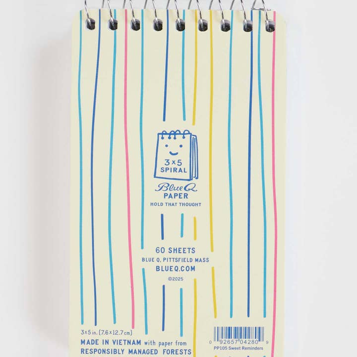 Incognito – wholesale Notebook – PP105 Sweet Little Reminders 3x5 Spiral Notebook3