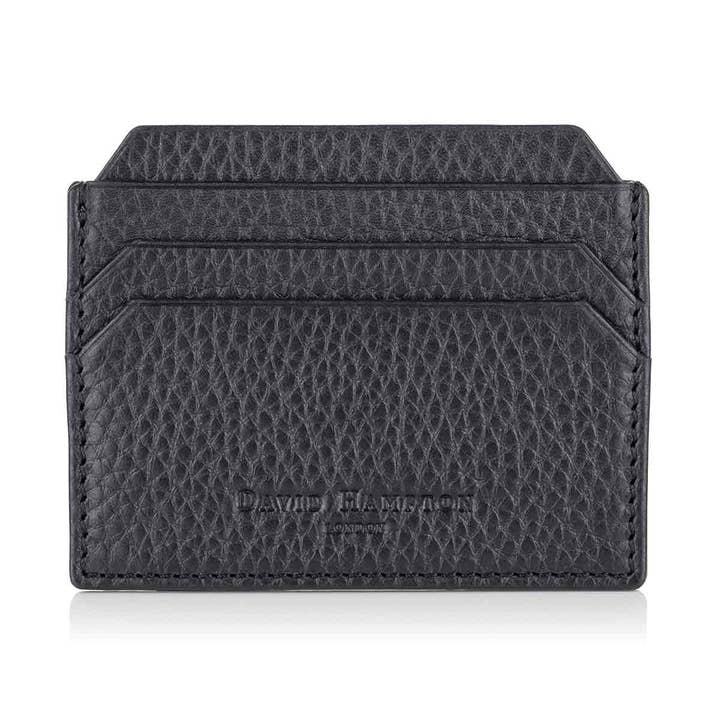 Midnight Richmond Leather slim 6 card holder for wholesale by David Hampton