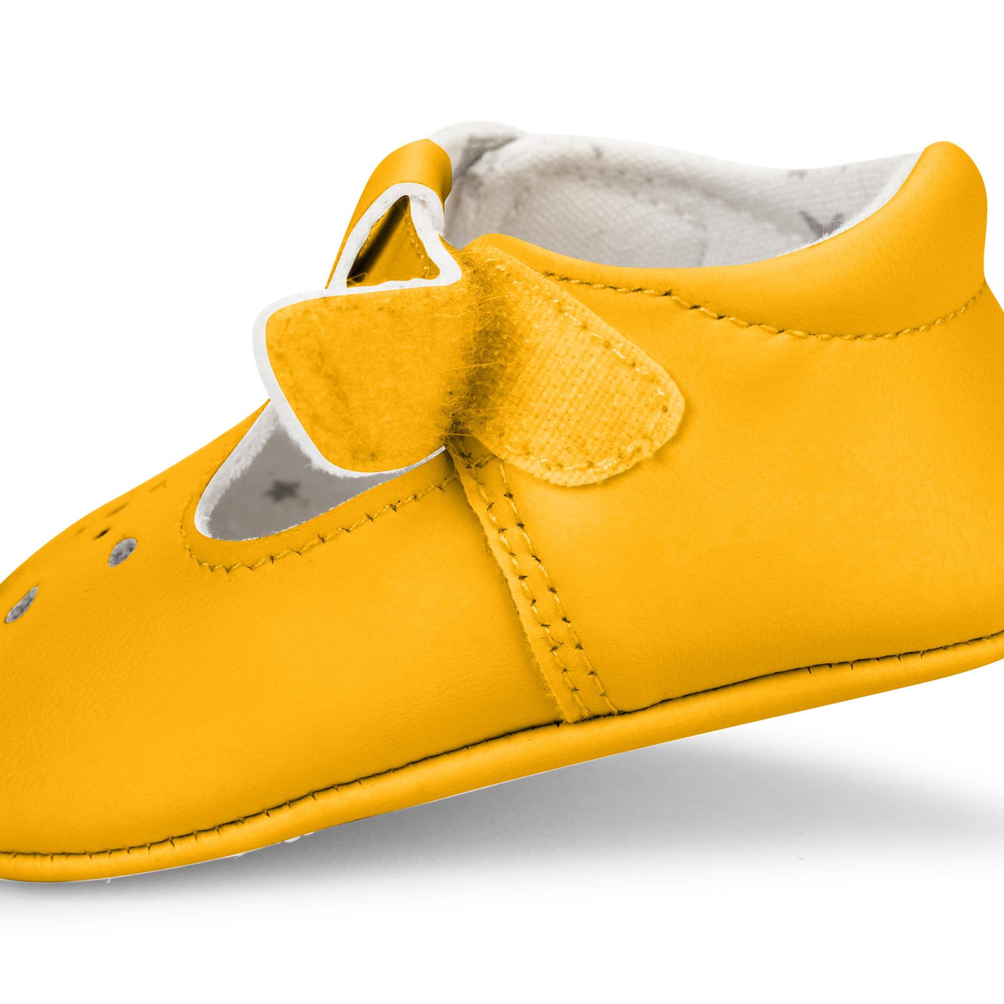 JuJuBe - Wholesale Crib Shoes - Baby - Eco Steps - Mary Jane Sunflower Yellow3