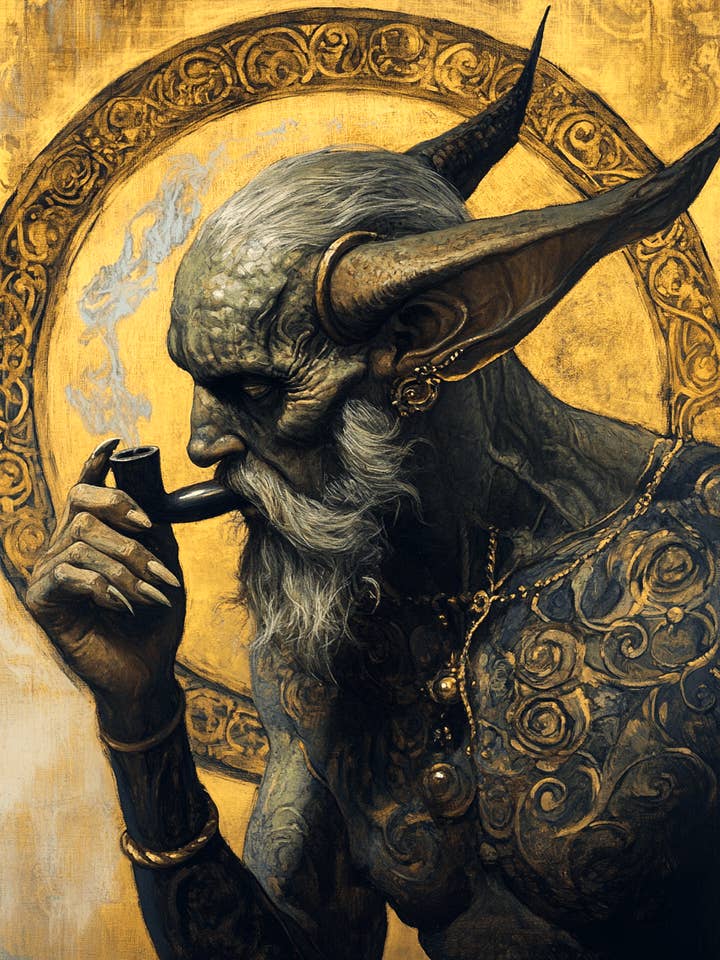 Evil Alien Smoking - Marijuana Wall Art Prints – 8″x10″ Artwork for 11″x14″ Frame for wholesale by Mowbi