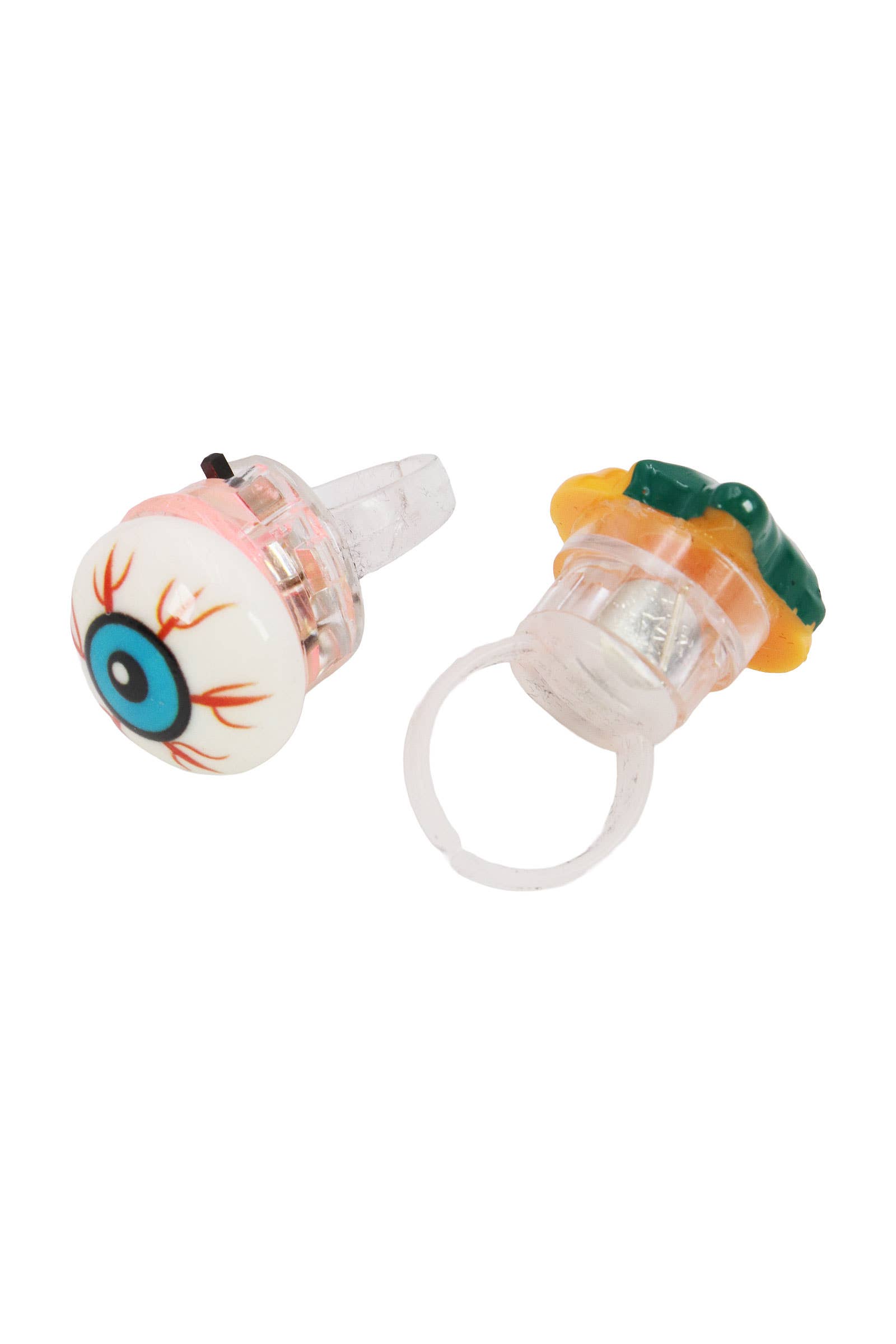 SURTIDO Anillo con luz LED de resina de Halloween - 24 piezas de venta al por mayor en Faire5