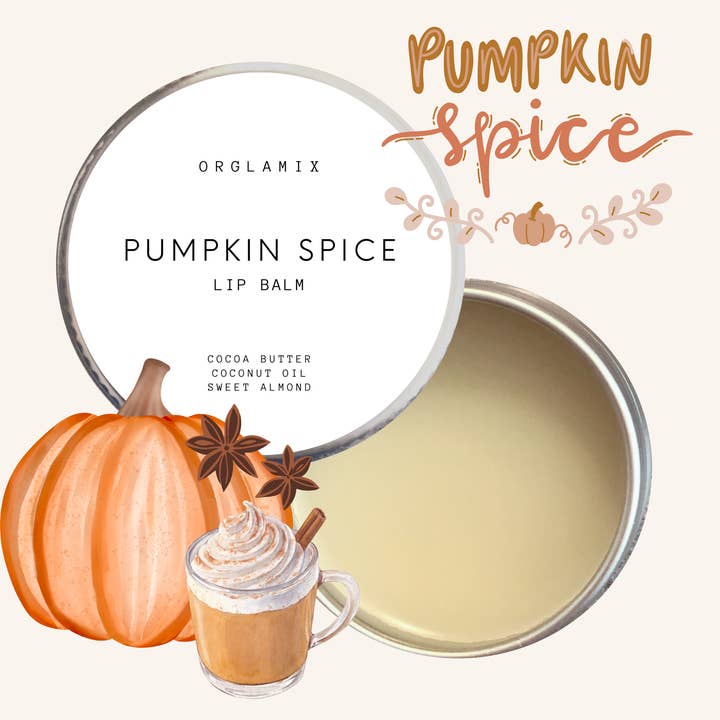 Orglamix - Wholesale Lip Balm - Pumpkin Spice Lip Balm | Hydrates Lips - Fall Autumn1