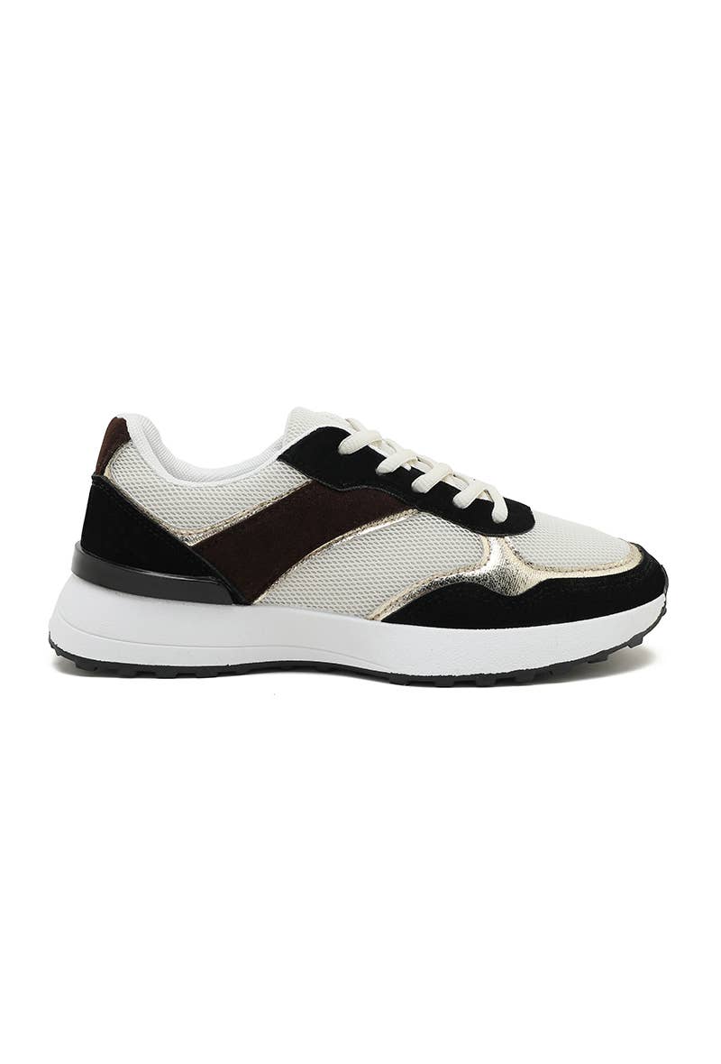 Joia Paris - Vendita all'ingrosso Sneakers di tendenza - Donna - Sneakers estive da donna con lacci e inserti in suede N-21211