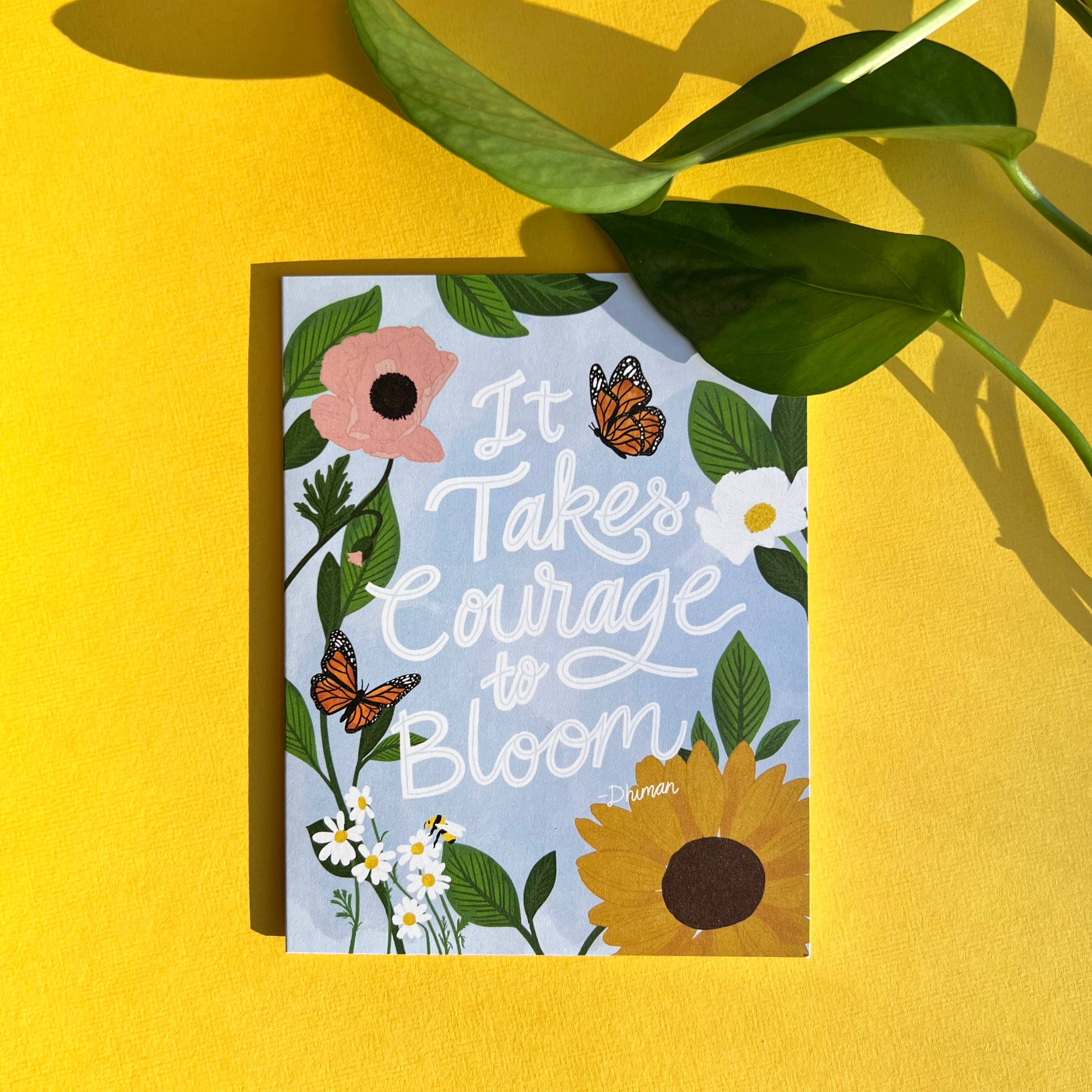 Pineapple Sundays Design Studio - Wholesale Encouragement Card - Courage to Bloom Greeting Card3