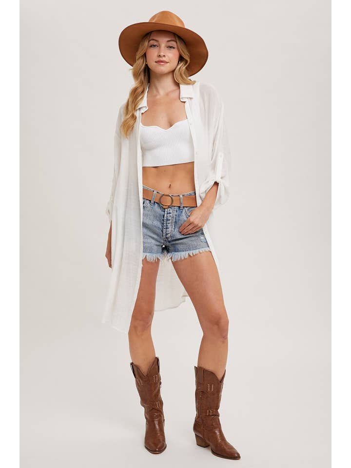 Bluivy – Camisa com botões no colarinho – Mulher por atacado – CAMISA DE PALANGRE VENTILADA COM BOTÕES41