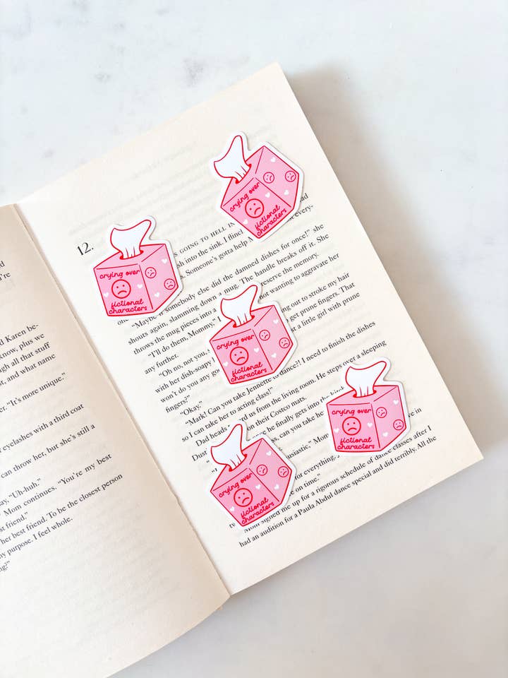 Crying Over Fictional Characters Sticker for wholesale by Fleurs on Sunday