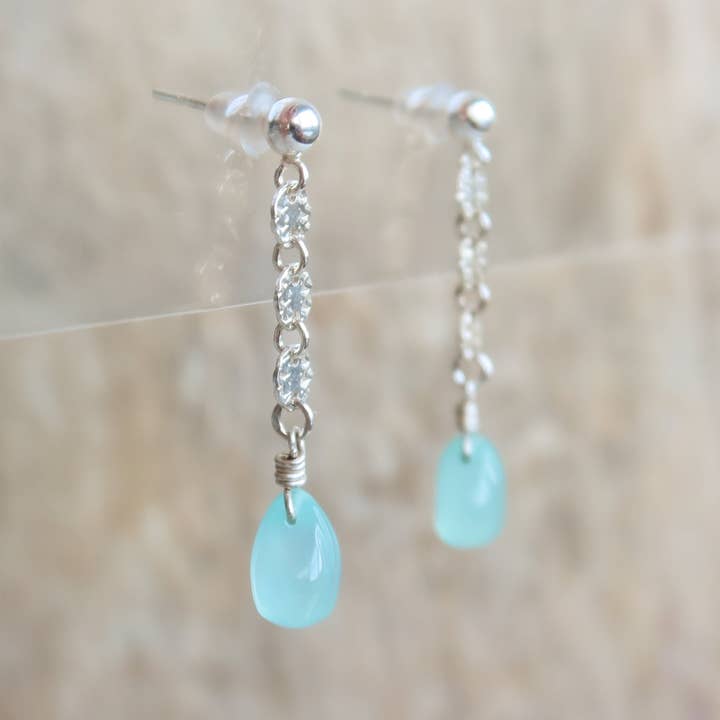 Essenshell - Wholesale Dangle Earrings - Starburst Splash Earrings in Amethyst2