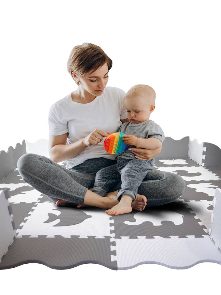 Alfombrilla de juego grande para bebés con valla para venta al por mayor de ROFFT USA LLC