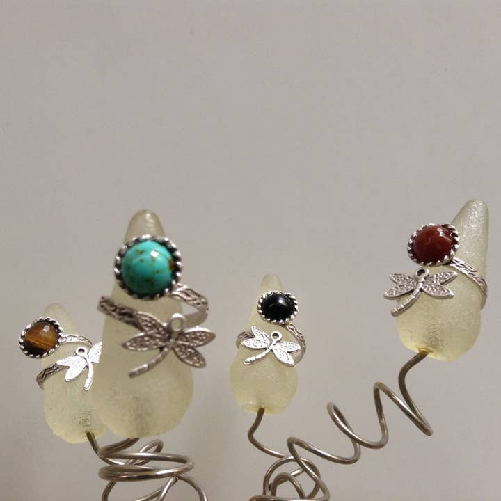 483 anel libélula latão, prateado por atacado de Volare