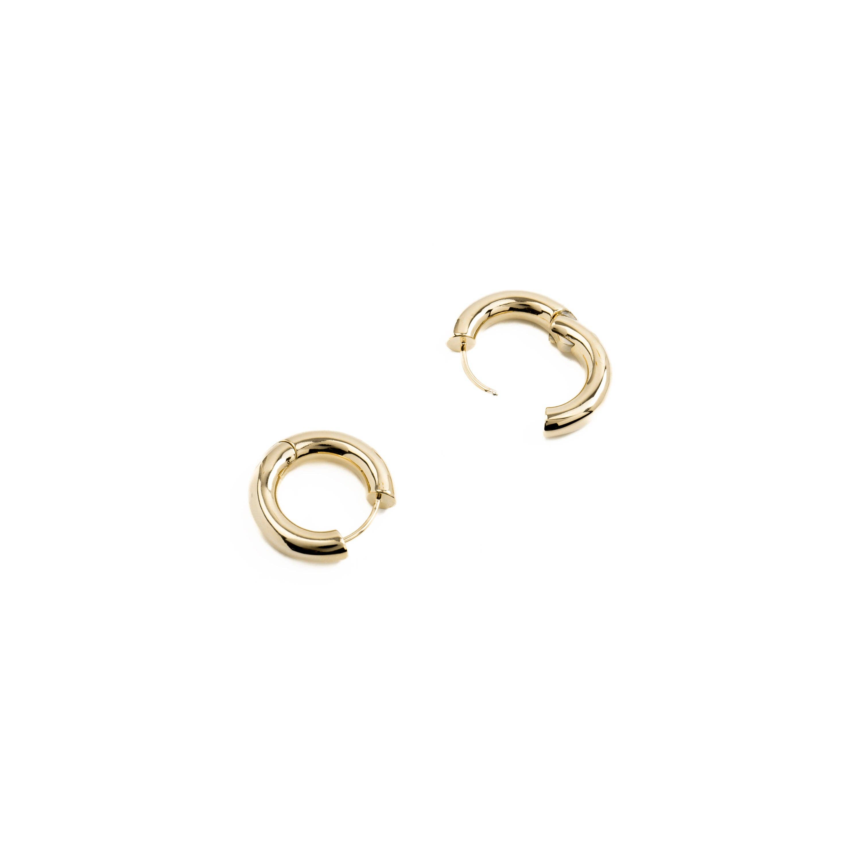 Luxenter - Wholesale Hoop Earrings - Pendientes acabado oro 18K - Saura4