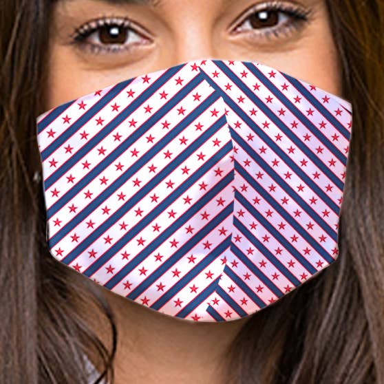 Starts and Stripes Face Mask for wholesale by Graphic Empire