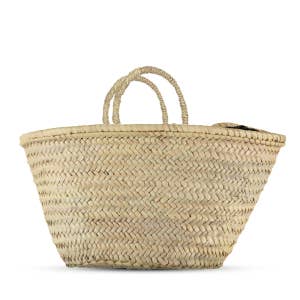 10 French Market Tote Basket with Leather Tote Strap and Basket Handle -  THE BEACH PLUM COMPANY