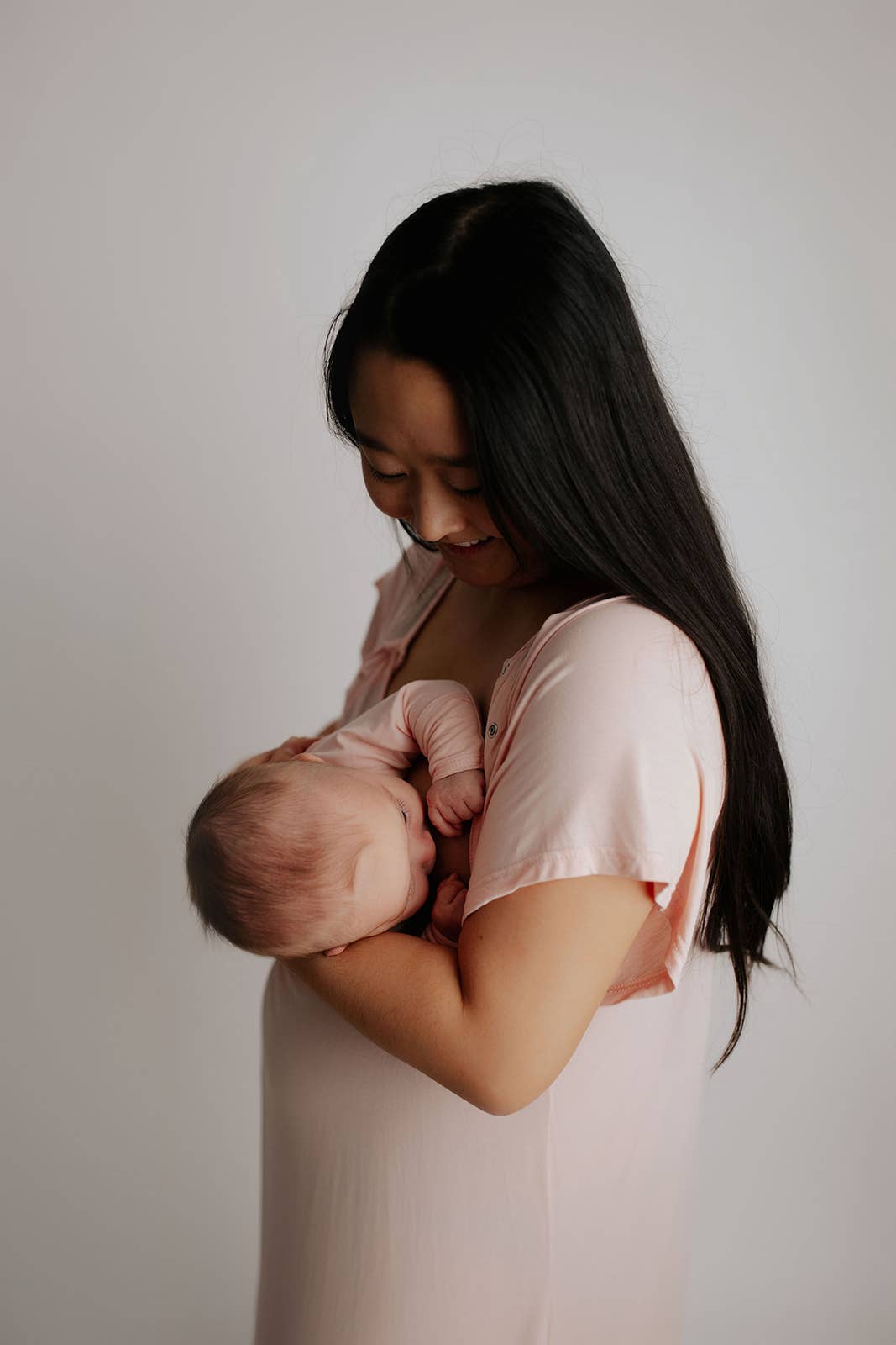 Three Little Tots - Wholesale Dress - Maternity - Heavenly Pink Mommy Labor and Delivery/ Nursing Gown6