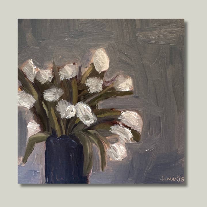 Katie Jo Art – wholesale Art print – "White Tulips" Print0