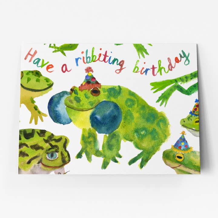 Frog Birthday Card - C0127 for wholesale by Rosie Webb illustrations