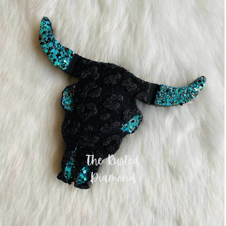 The Rusted Diamond - Wholesale Car Freshener - Women's - Leopard Bull Skull Freshie3