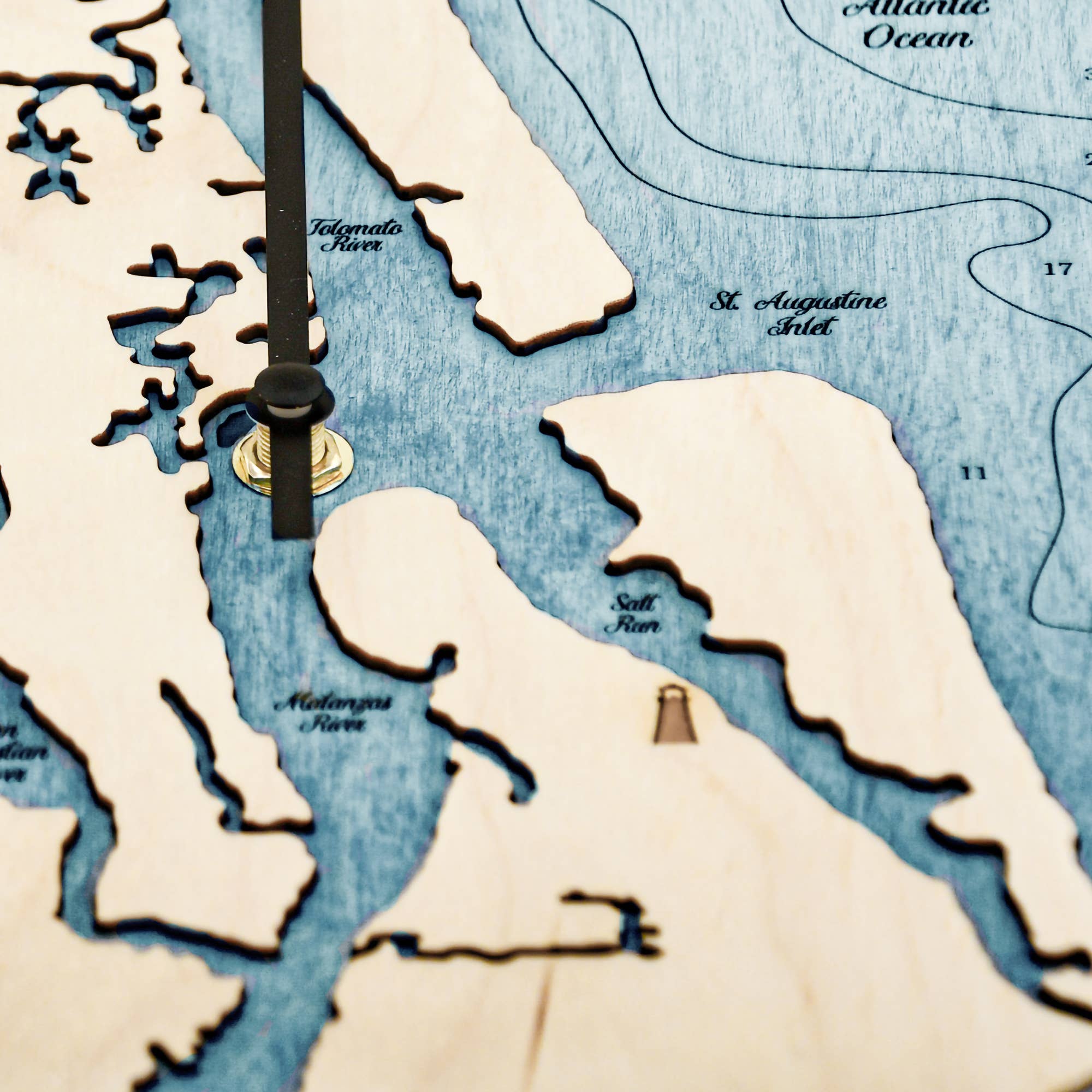 Sea & Soul Nautical Chart Art - Wholesale Wall Clock - Florida East Coast Nautical Chart Tide Clock-Many Locations1