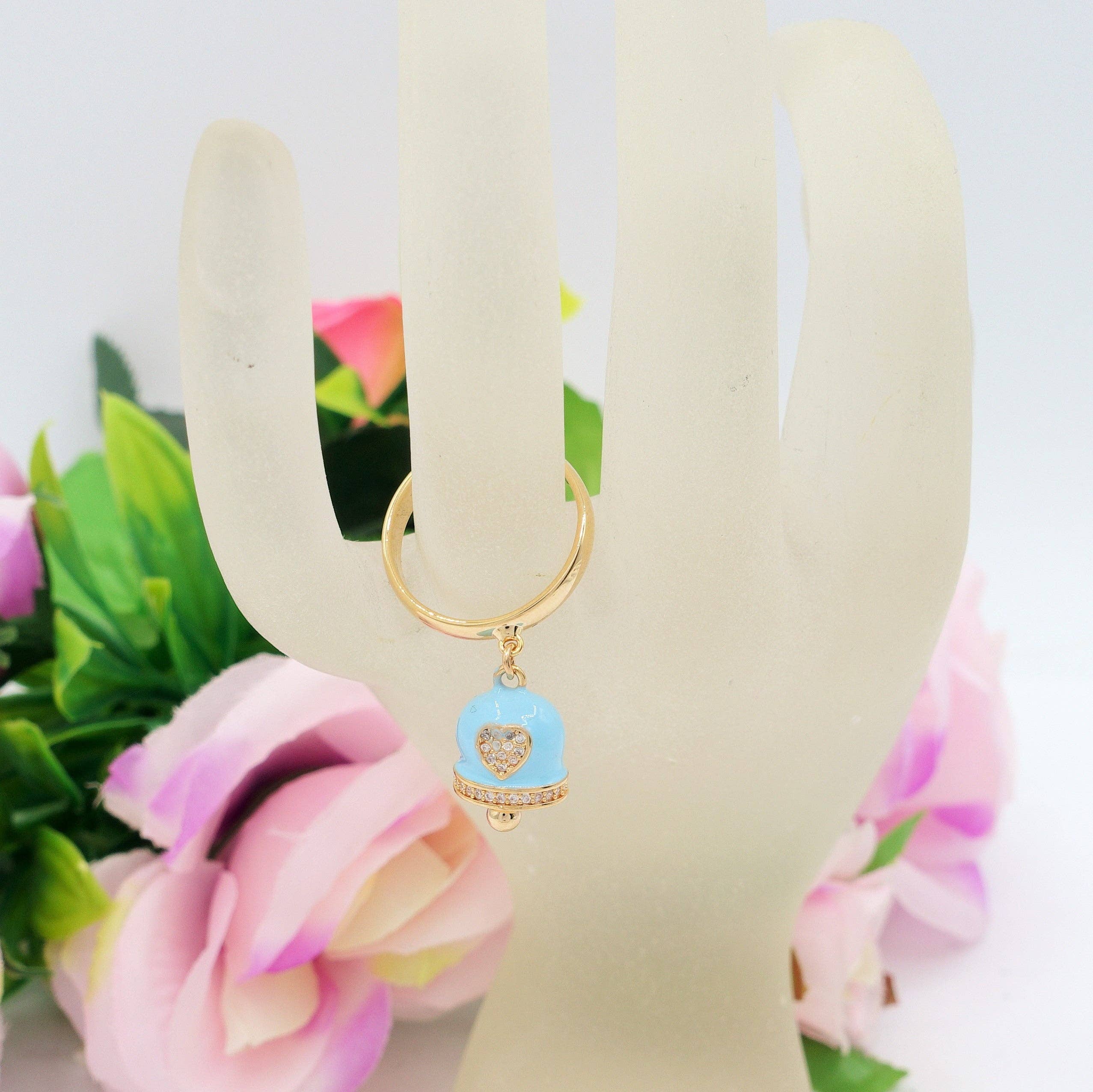 Daemon srls - Vente Solitaire - TINKERBELL RAINBOW - Bague cloche avec Zircon cubique en forme de cœur8