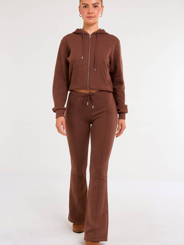 AX Labels - Wholesale Lounge Set - Women's - Interlock Cropped Zip Hoodie and Flared Trouser Set61